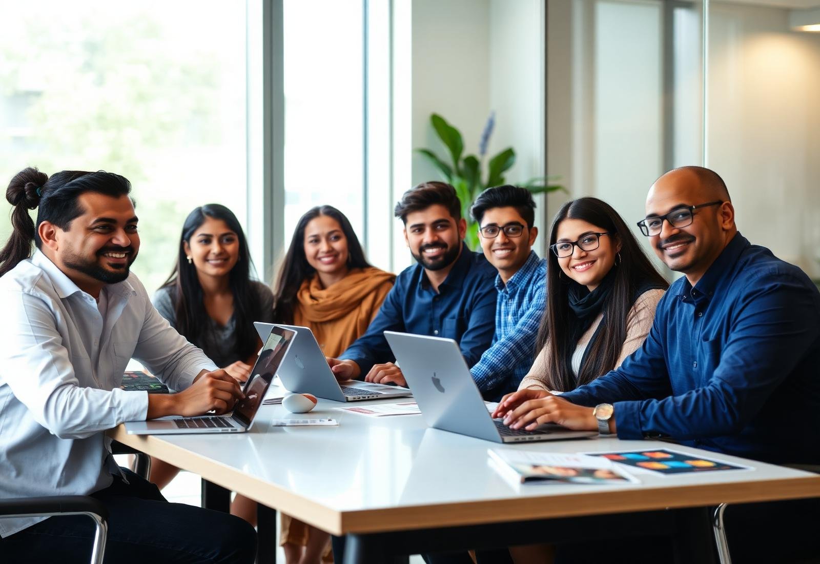 TES Overseas counsellors meeting with students in Hyderabad